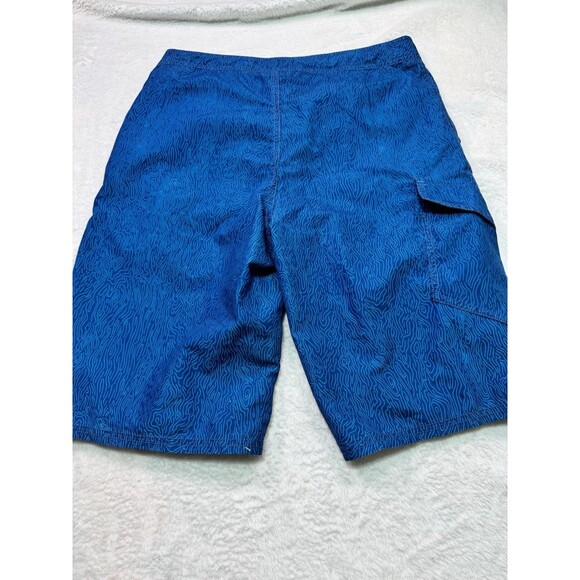 Bright Blue Print NORTH FACE SWIM TRUNKS BOARD SHORTS YOUTH BOYS XL 18/ - Picture 12 of 12